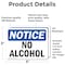 Signmission No Alcohol, 5 in W x Rectangle, Vinyl Decal OS-2PACK-NS-D-35-L-16002 - alternate 4
